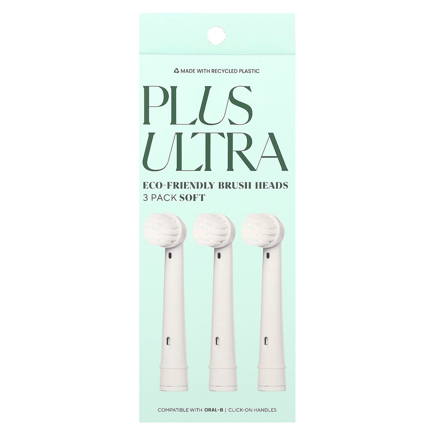 Plus Ultra, Eco-Friendly Brush Heads, Soft , 3 Pack - Image 1