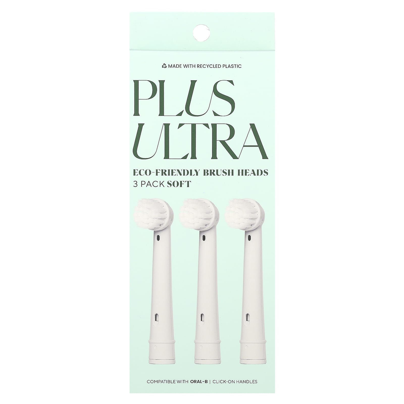 Plus Ultra, Eco-Friendly Brush Heads, Soft , 3 Pack - Image 1