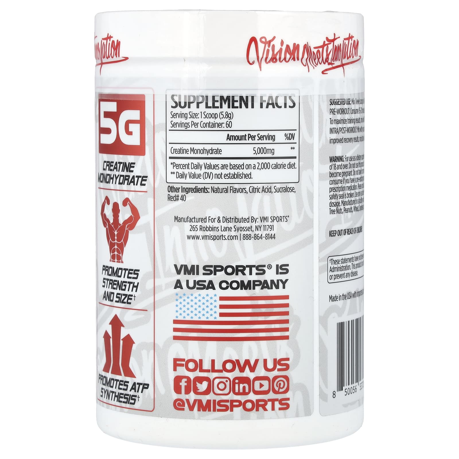 VMI Sports, Creatine Monohydrate, Gummy Bear, 12.3 oz (348 g) - Image 2