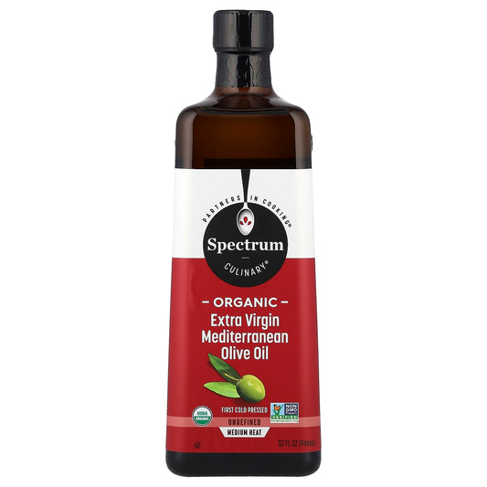 Spectrum Culinary, Organic Extra Virgin Mediterranean Olive Oil, 32 fl oz (946 ml) - Image 1