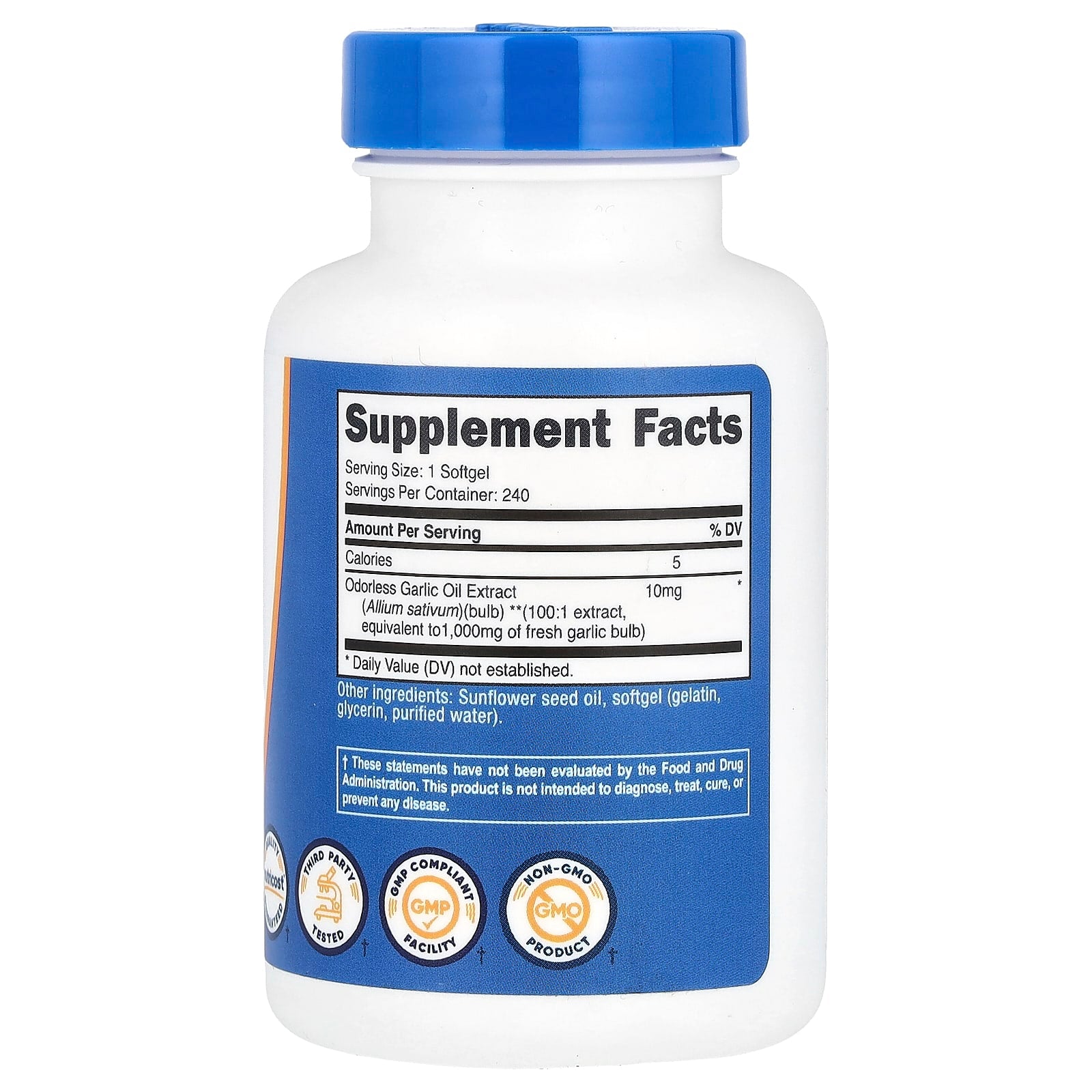 Nutricost, Garlic , 1,000 mg , 240 Softgels - Image 2
