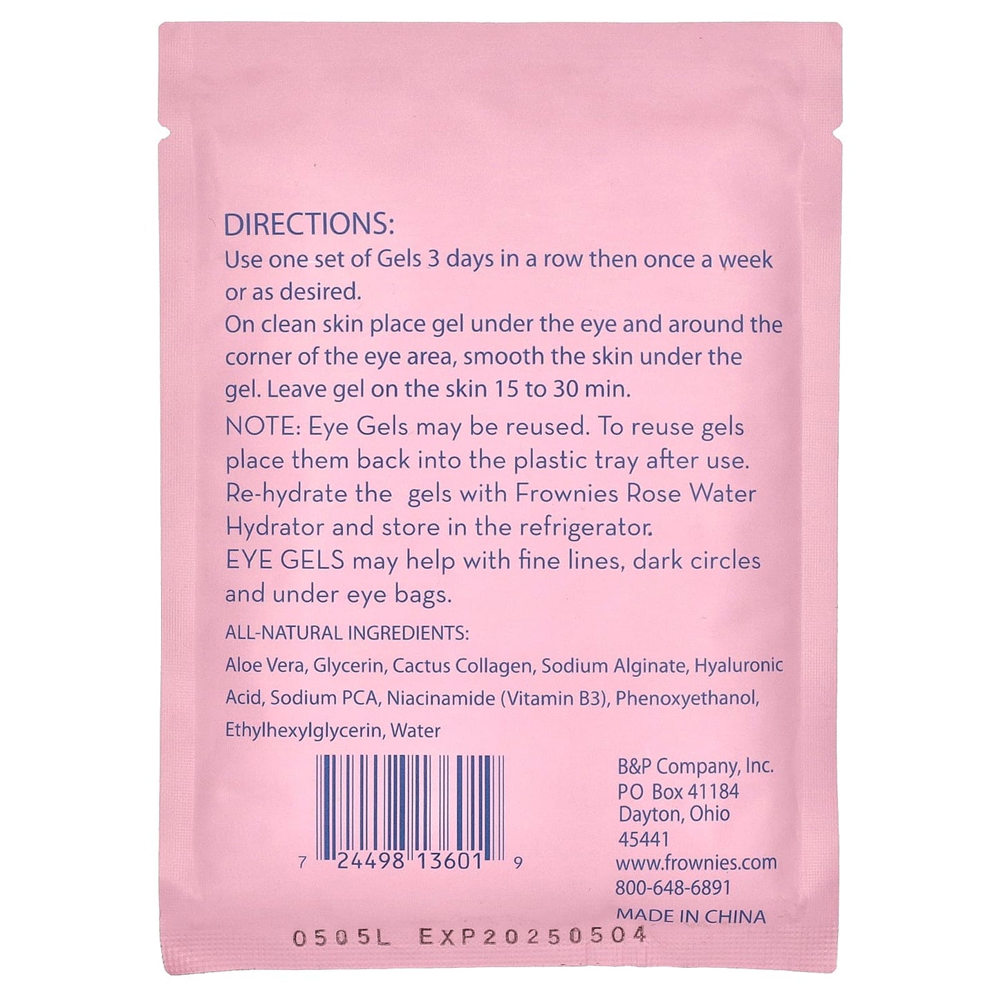 Frownies Under Eye Gels, 3 Reusable Sets for Dark Circles & Puffiness - Image 2