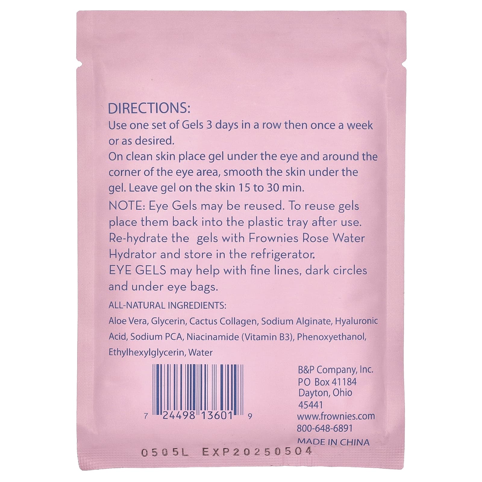 Frownies Under Eye Gels, 3 Reusable Sets for Dark Circles & Puffiness - Image 2