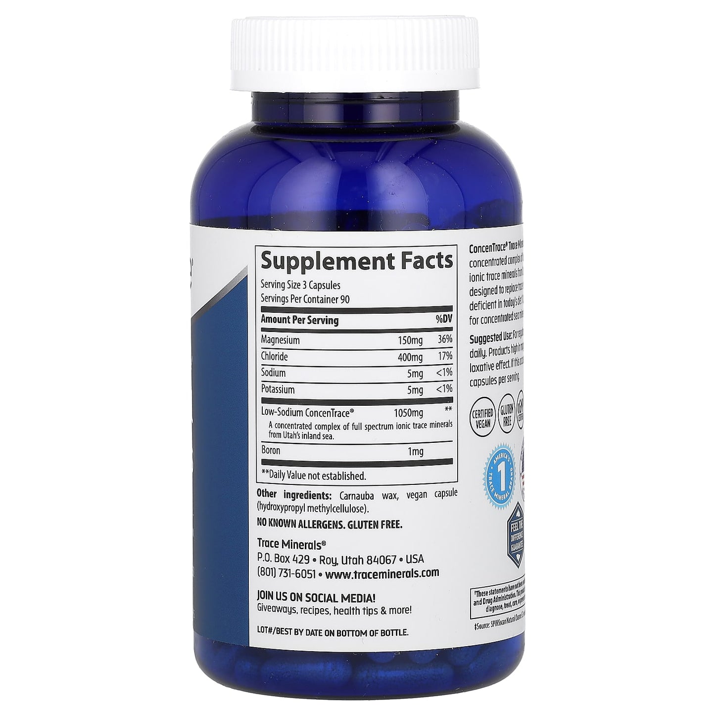 ConcenTrace, Trace Mineral Capsules, 270 Capsules - Image 2