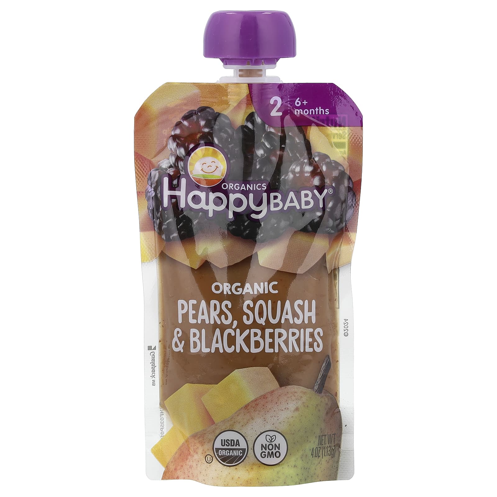 Organic Baby Food with Pears, Squash & Blackberries | 6+ Months - Image 1