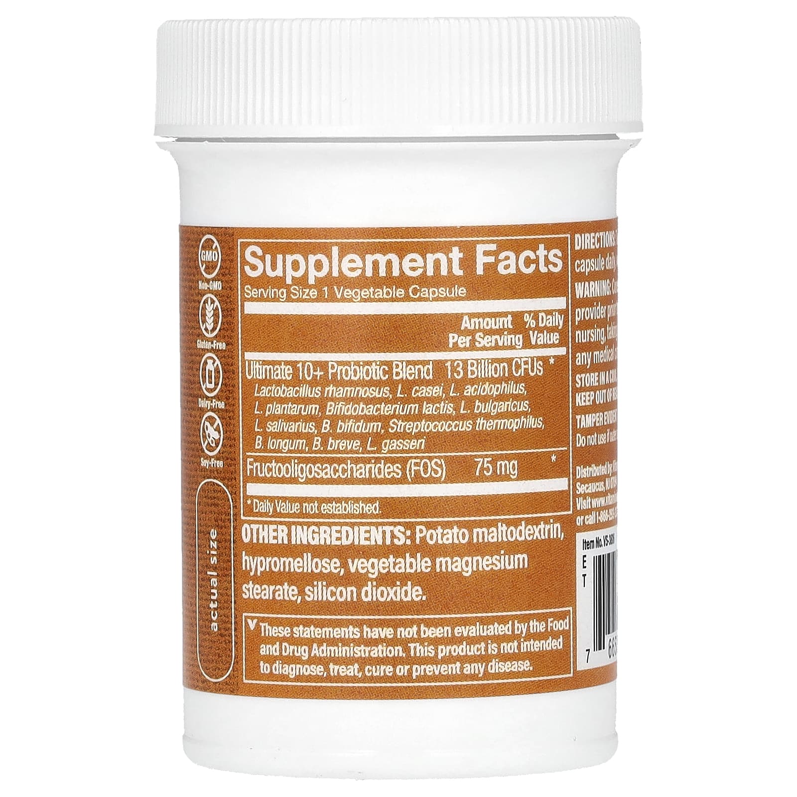 The Vitamin Shoppe, Ultimate 10+ Probiotics, 13 Billion CFU, 30 Vegetable Capsules - Image 2
