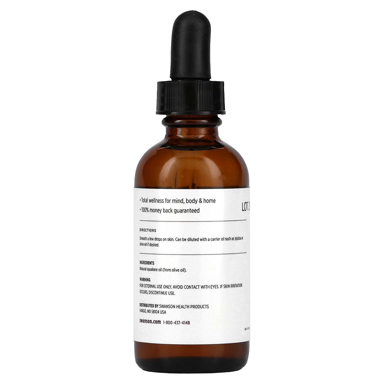 Swanson, Squalane Oil, 2 fl oz (59 ml) - Image 2