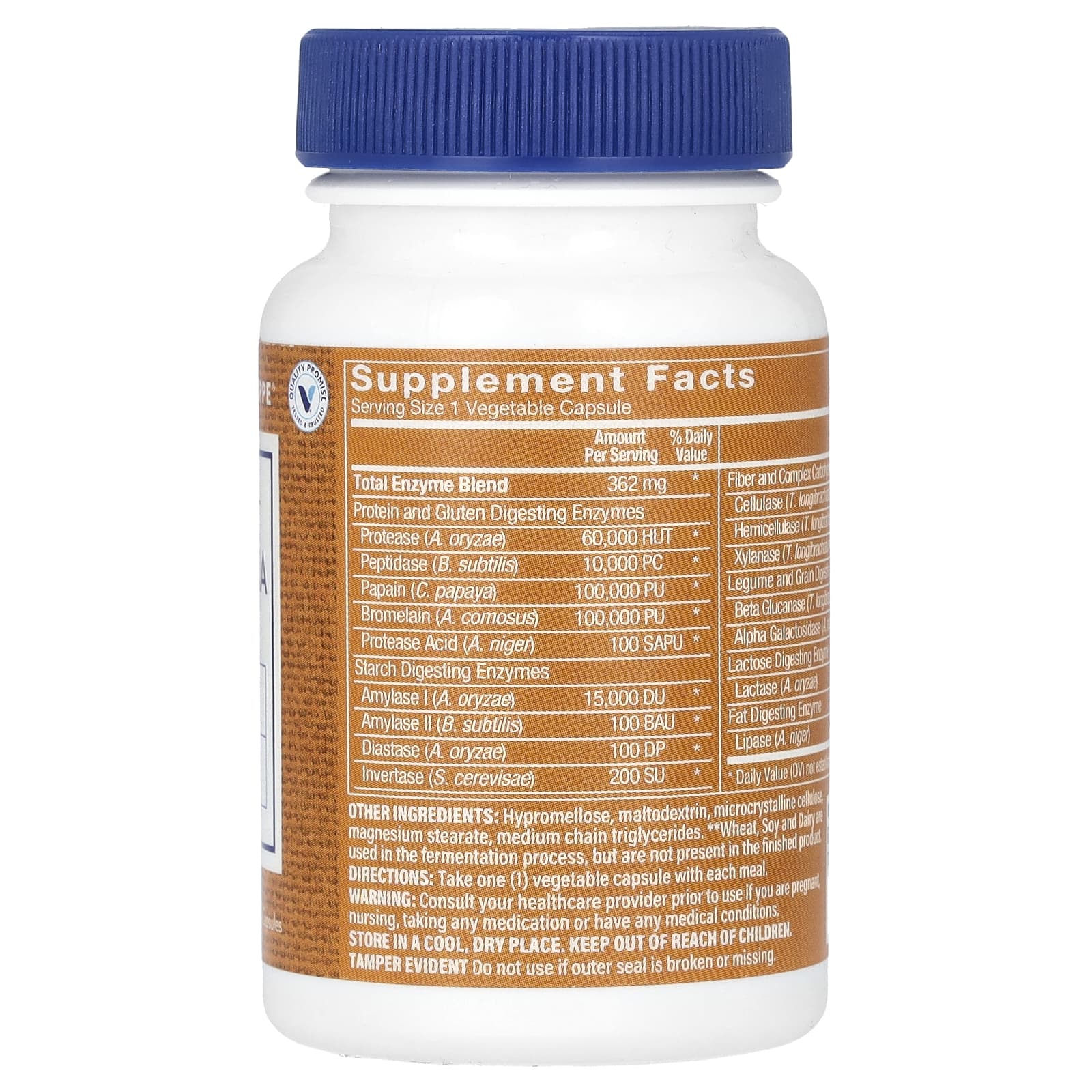 The Vitamin Shoppe, Digest Extra , 30 Vegetable Capsules - Image 2