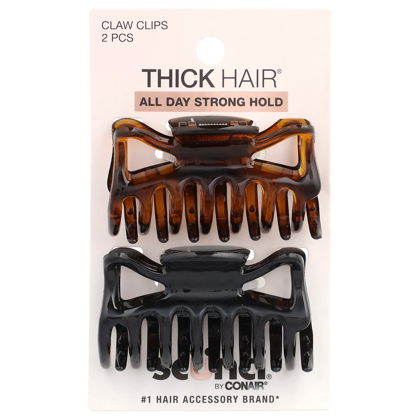 Scunci, Thick Hair®, Claw Clips, 2 Pieces - Image 1
