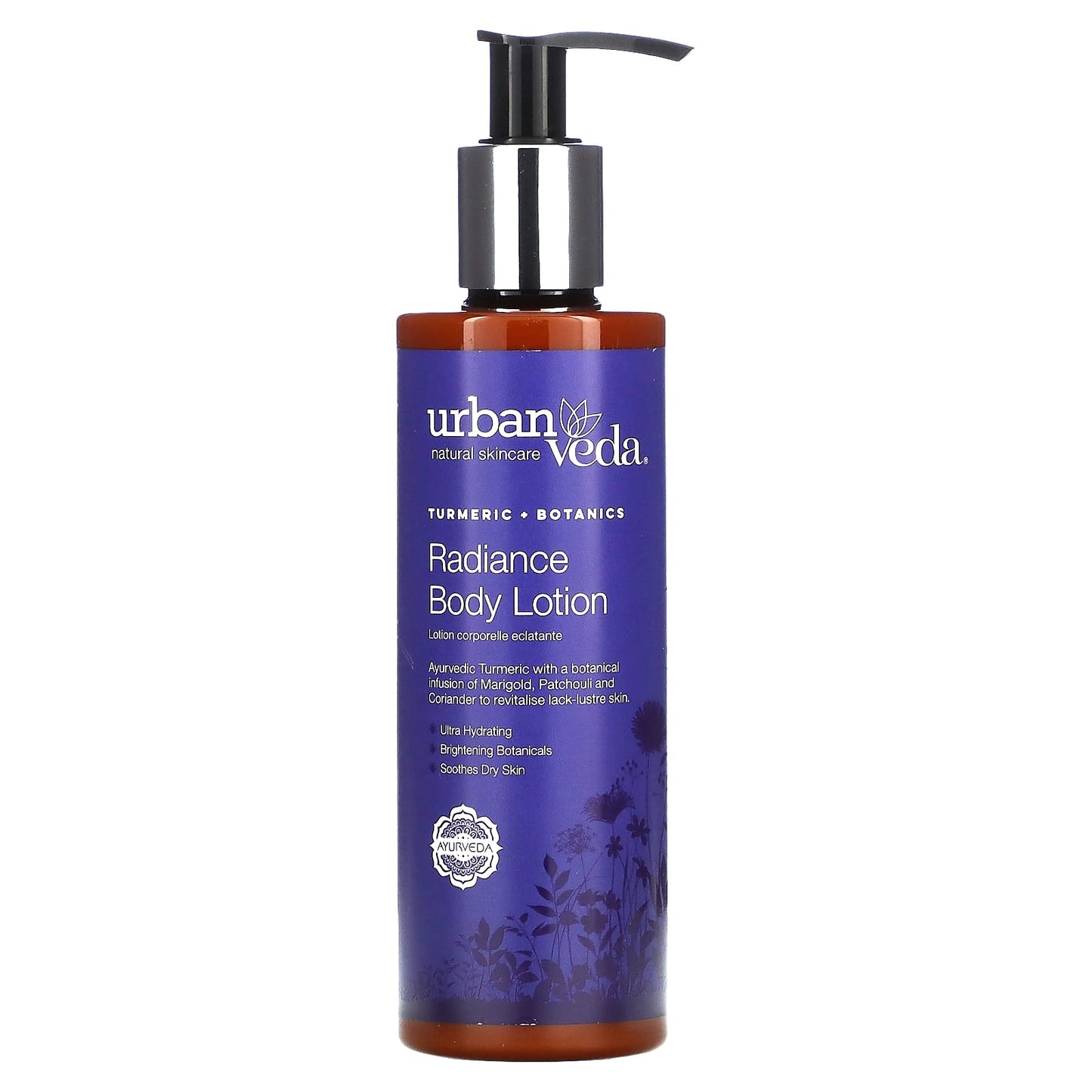 Urban Veda, Radiance Body Lotion, Turmeric + Botanics, 8.5 fl oz (250 ml) - Image 1