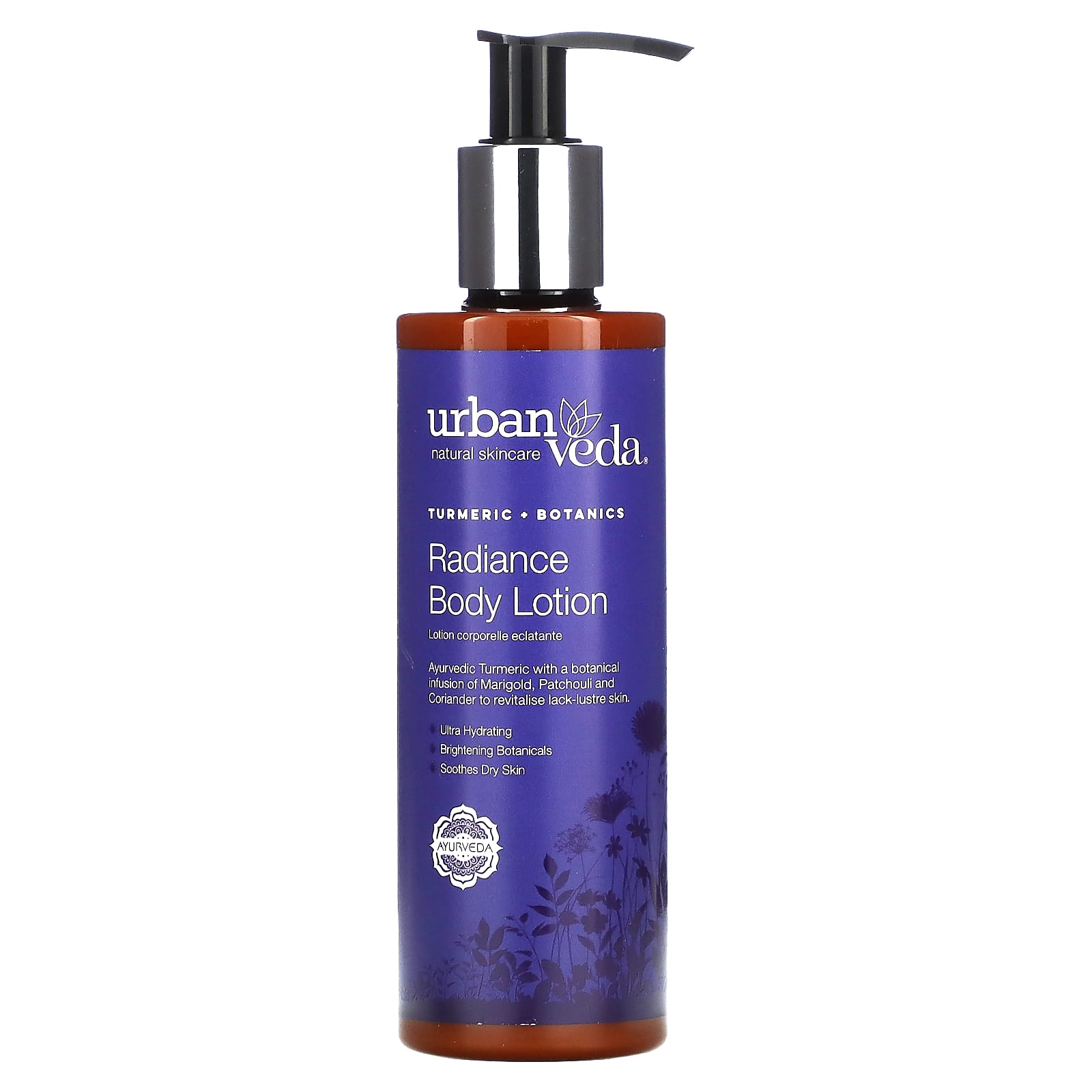Urban Veda, Radiance Body Lotion, Turmeric + Botanics, 8.5 fl oz (250 ml) - Image 1