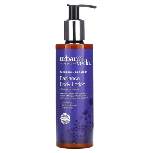 Urban Veda, Radiance Body Lotion, Turmeric + Botanics, 8.5 fl oz (250 ml) - Image 1