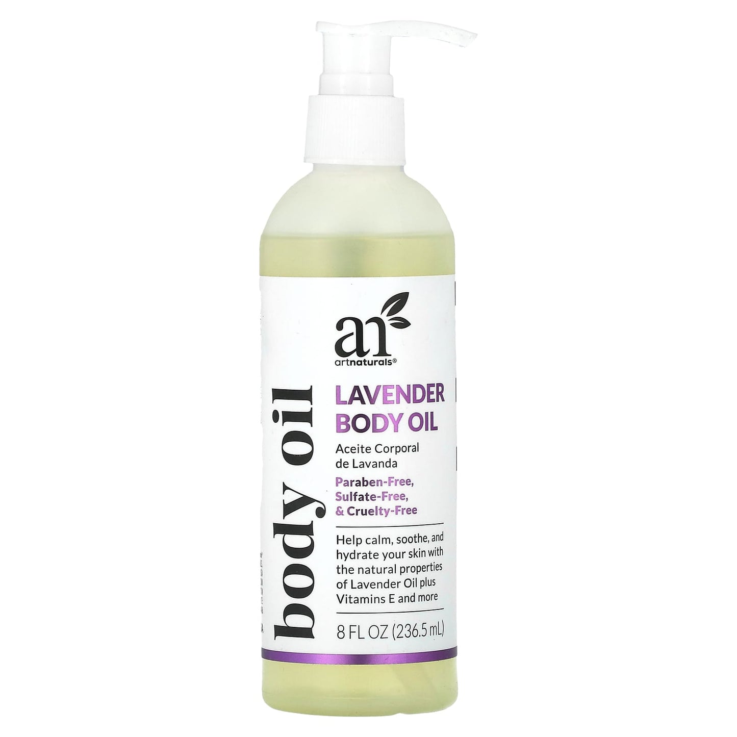Lavender Body Oil by artnaturals - Hydrate and Soothe Skin - Image 1