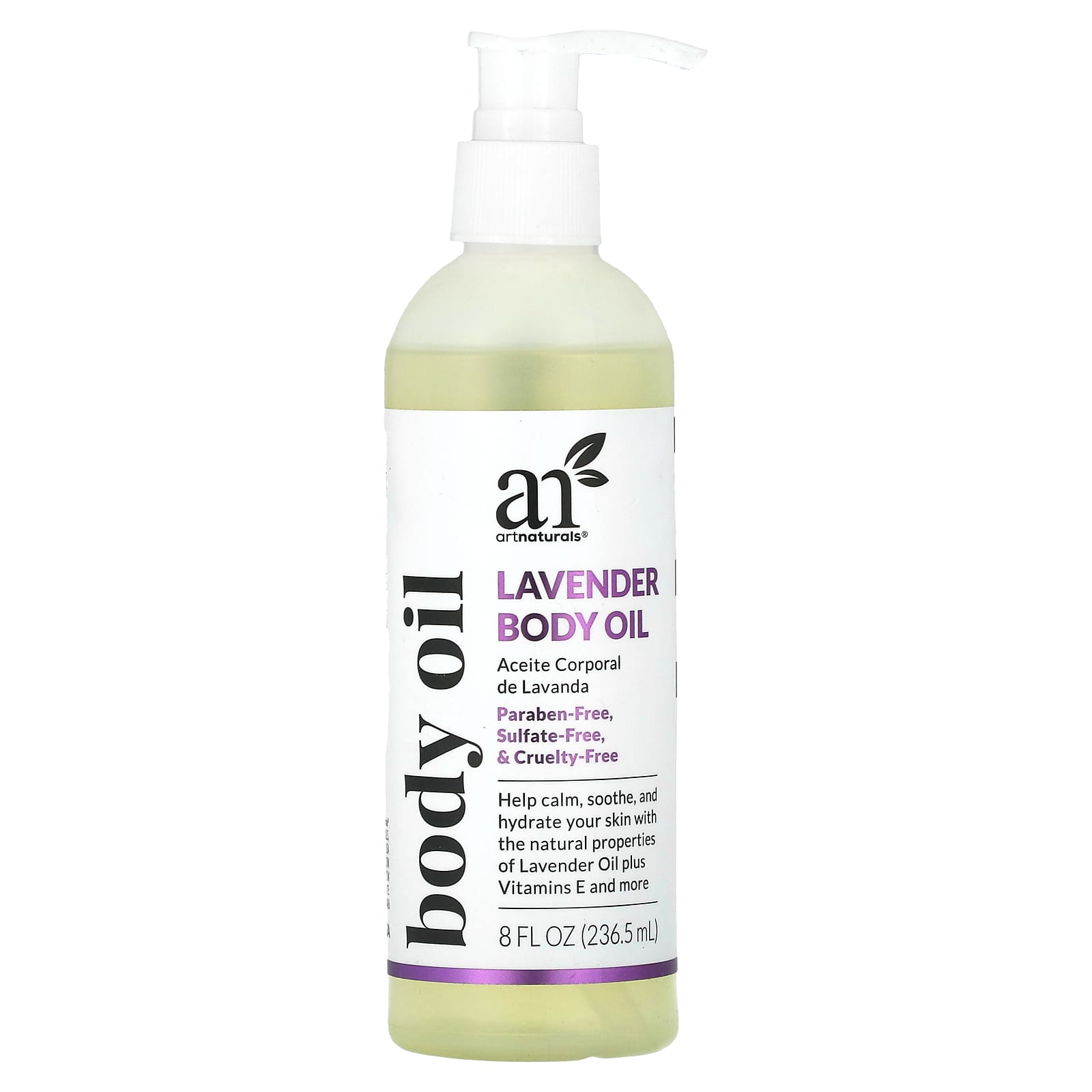Lavender Body Oil by artnaturals - Hydrate and Soothe Skin - Image 1