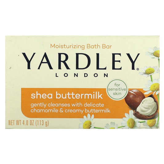 Yardley London, Moisturizing Bath Bar, Shea Buttermilk, 4 oz (113 g) - Image 1