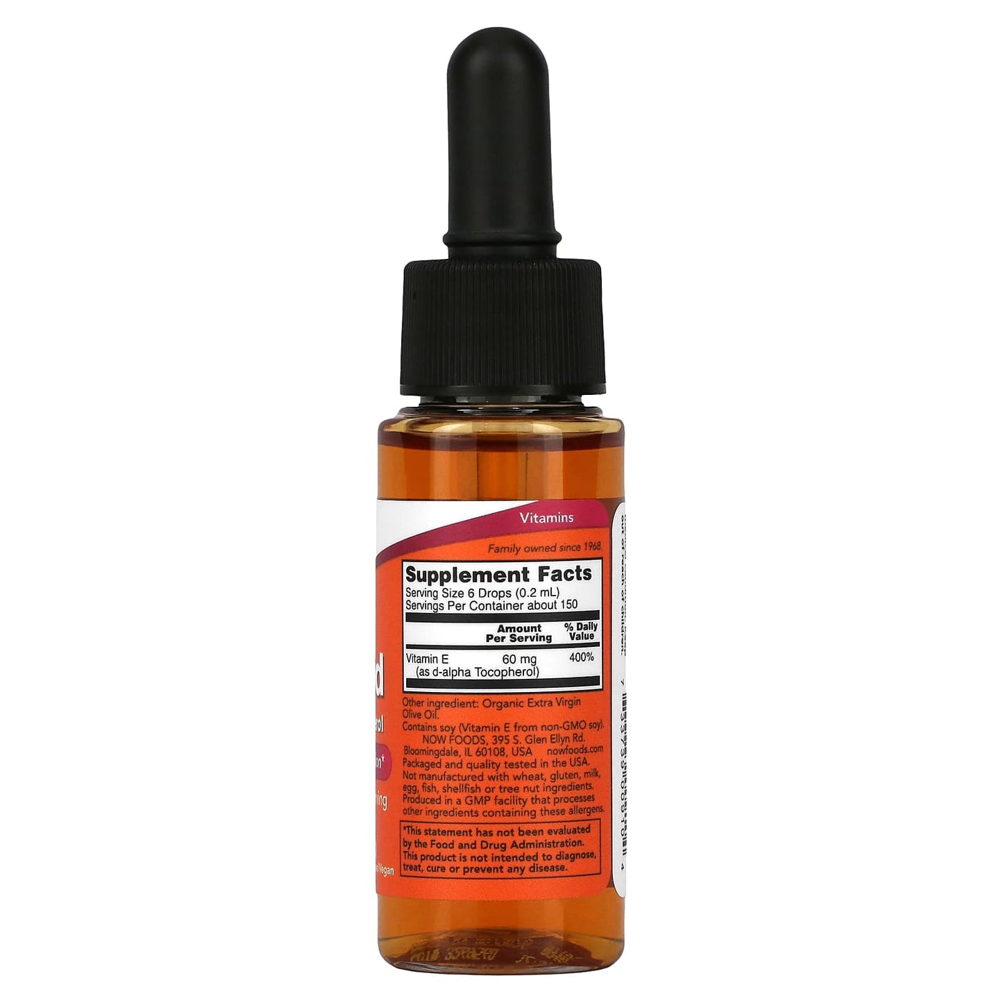 NOW Foods, Vitamin E Liquid, 60 mg (90 IU), 1 fl oz (30 ml) - Image 2