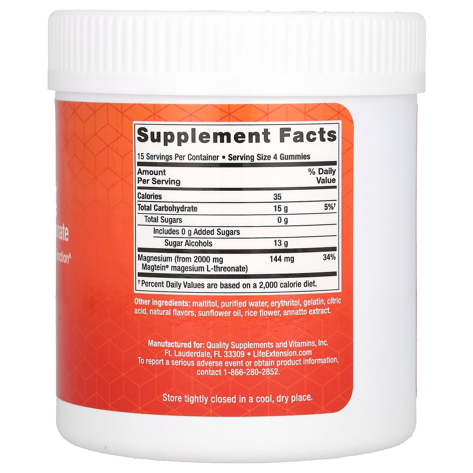 Life Extension, Neuro-Mag, Magnesium L-Threonate, Natural Orange, 60 Gummies - Image 2
