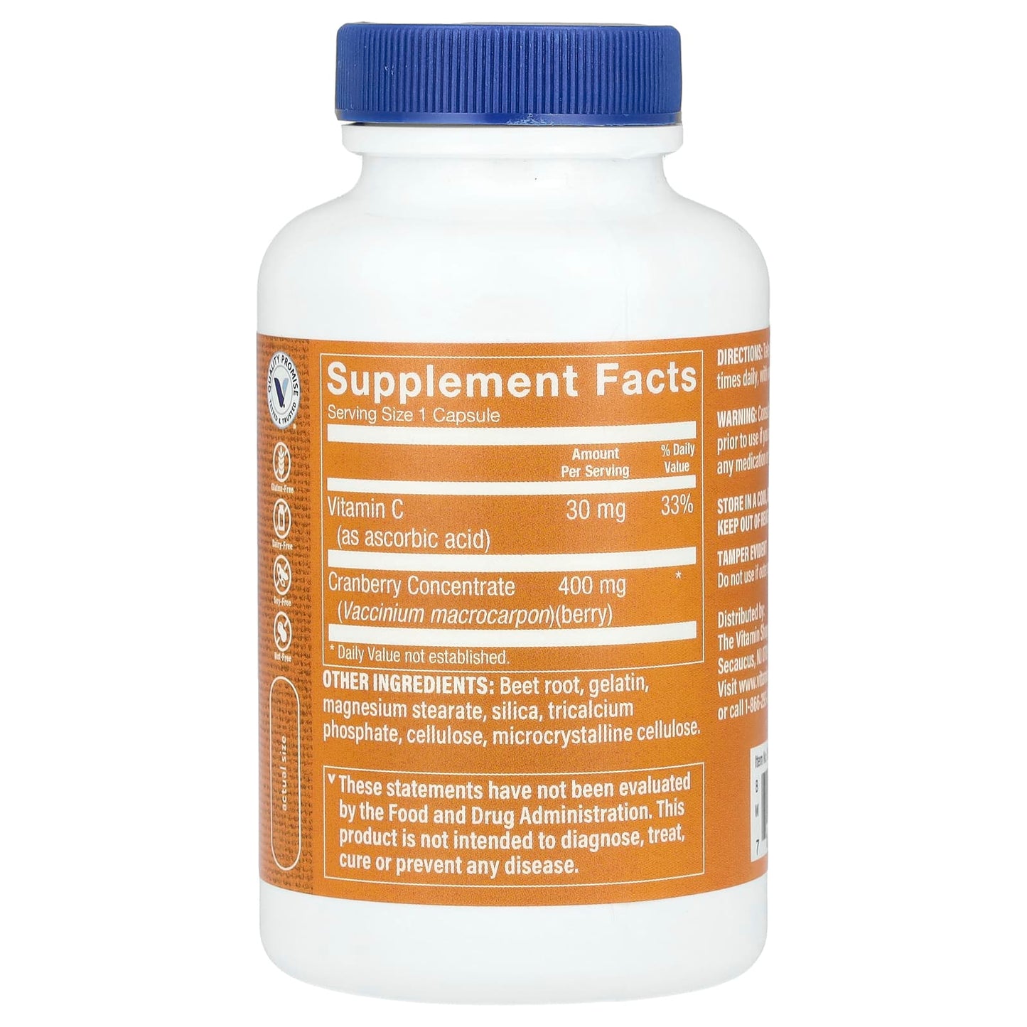 The Vitamin Shoppe, Cranberry Plus, 400 mg, 90 Capsules