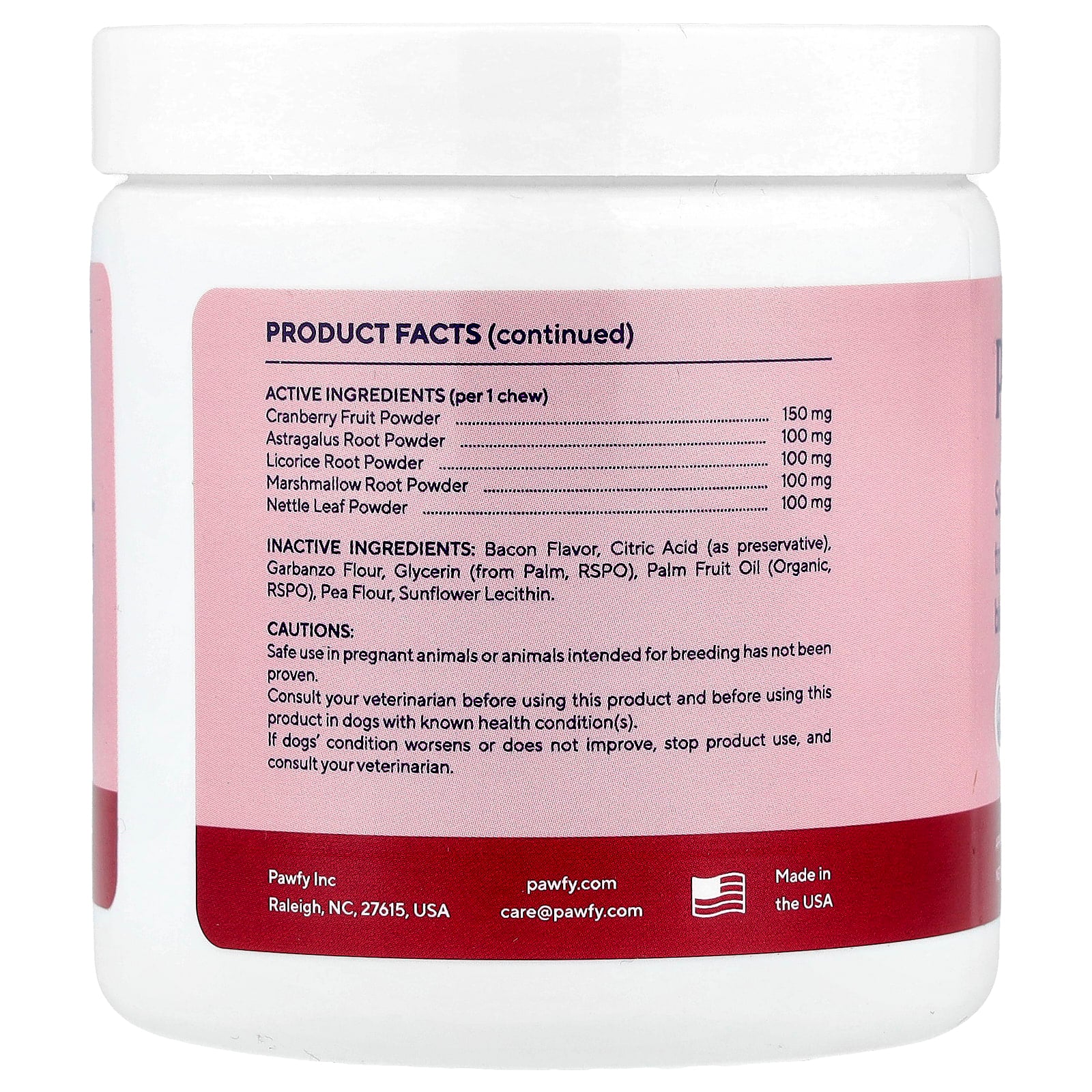 Pawfy, Urinary & Bladder, For Dogs, 6 Months+, Bacon, 30 Chews, 4.5 oz (128 g) - Image 2