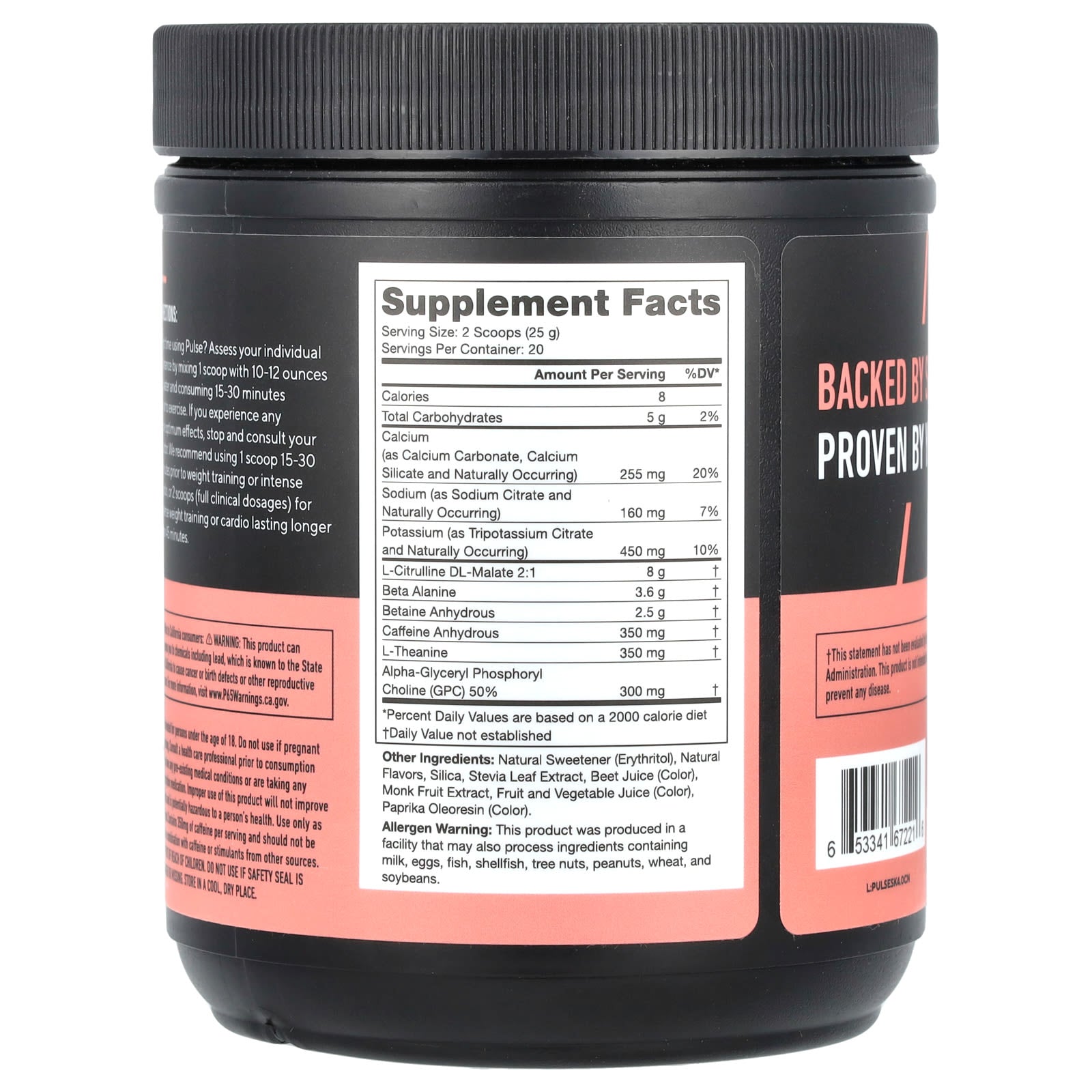 Legion Athletics, Pulse, Pre-Workout Drink, Strawberry Kiwi, 1.1 lbs (500 g) - Image 2
