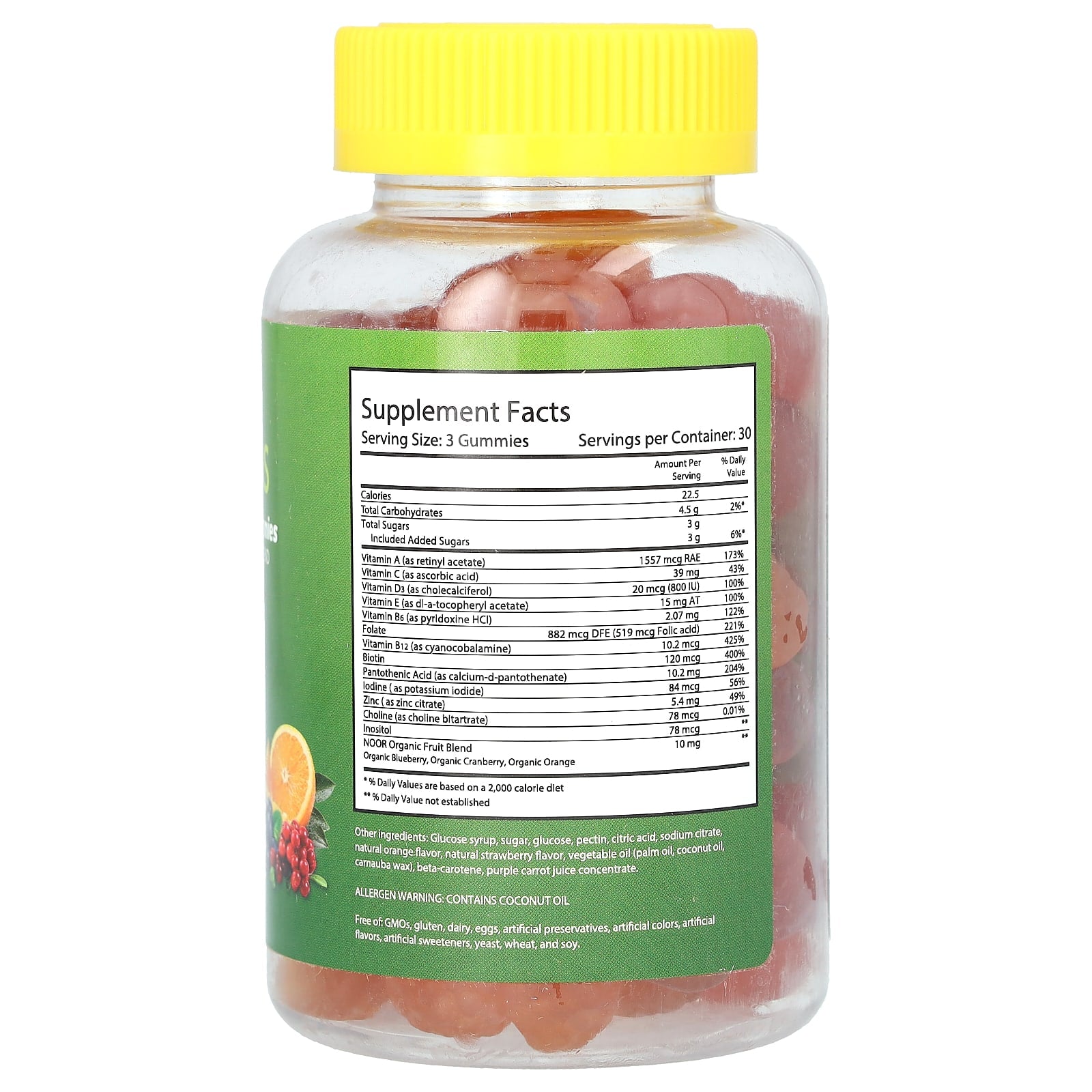 Noor Vitamins, Adult, Multi-Gummies with Organic Fruit Blend , 90 Gummies - Image 2