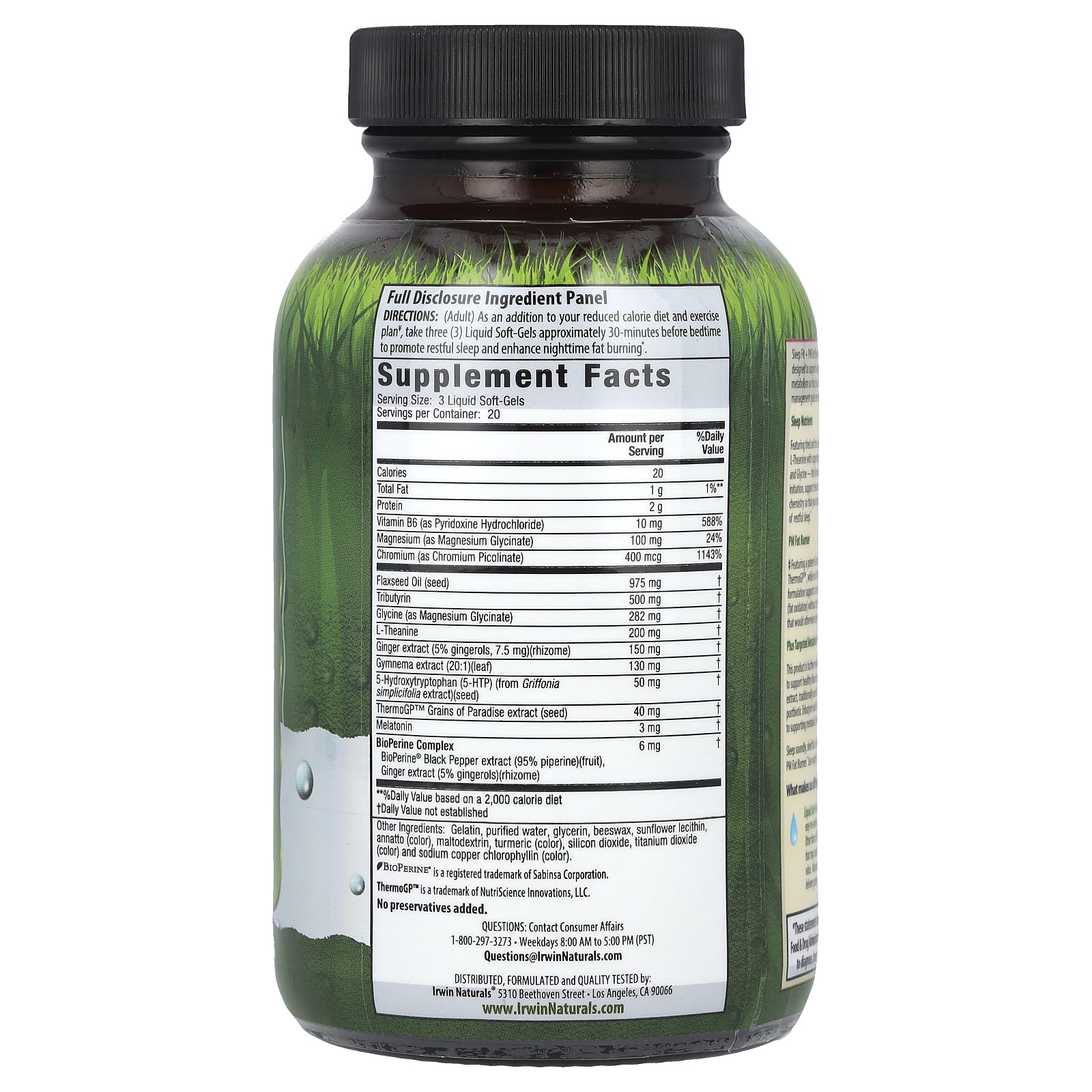 Irwin Naturals Sleep Fit PM Fat Burner 60 Liquid Softgels for Restful Sleep - Image 2
