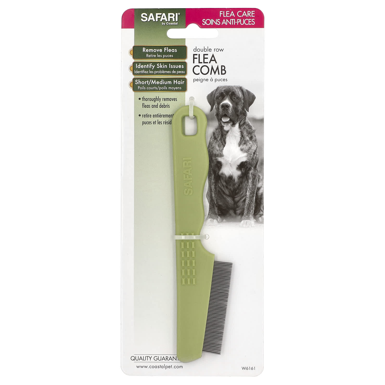 Safari, Double Row Flea Comb for Dogs, 1 Comb - Image 1
