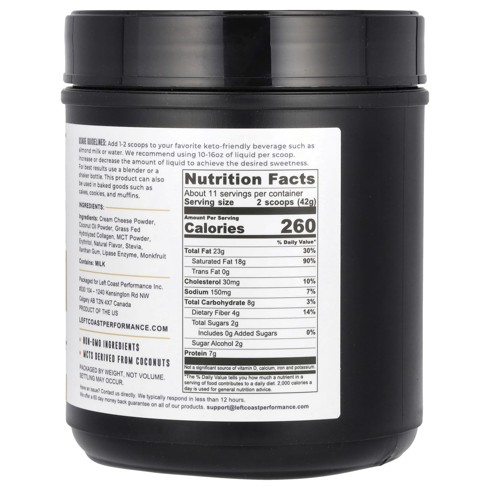 Left Coast Performance, Keto Shake, Cheesecake, 16 oz (454 g) - Image 2