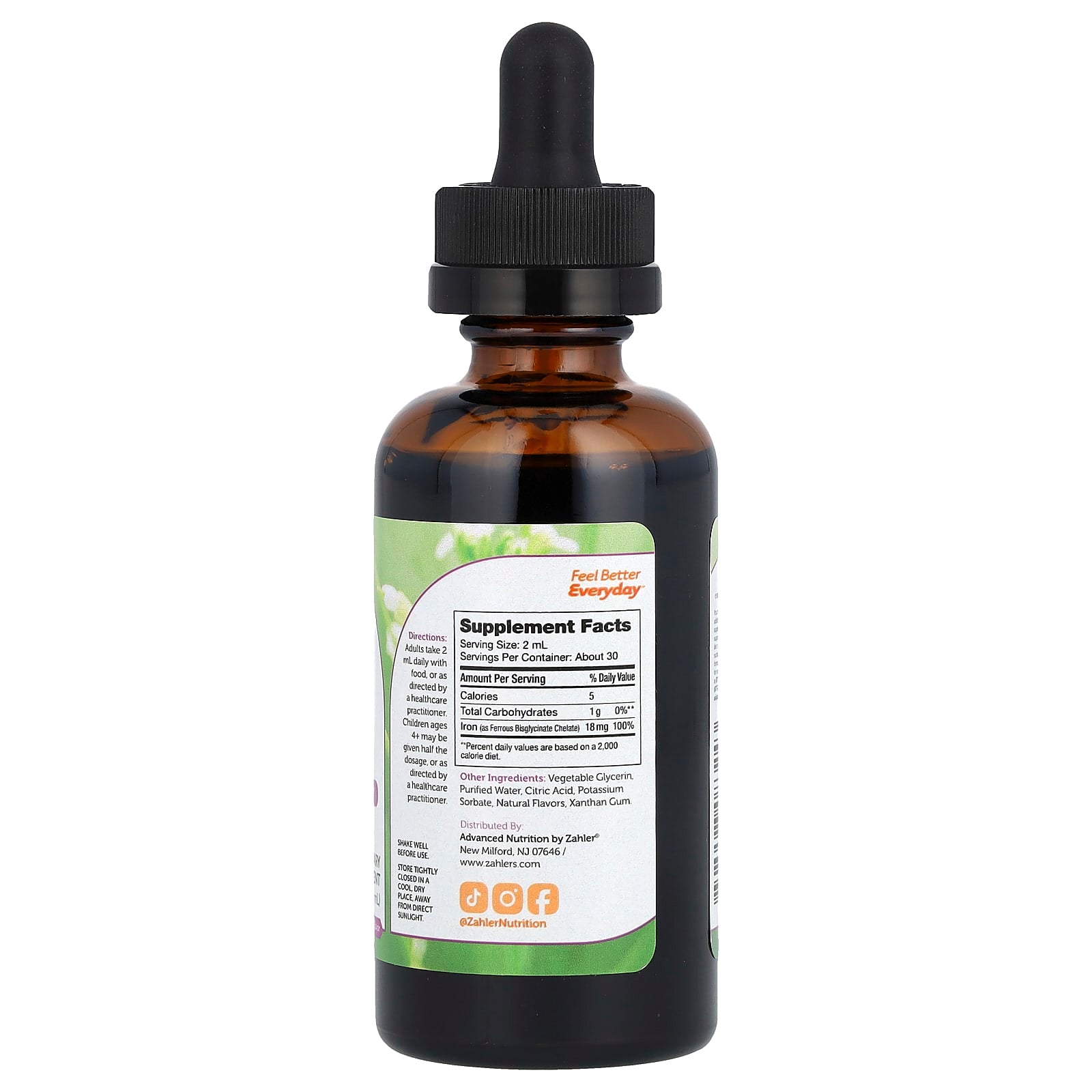 Zahler, Iron Drops, Great-Tasting Mixed Berry, 2 fl oz (59 ml) - Image 2