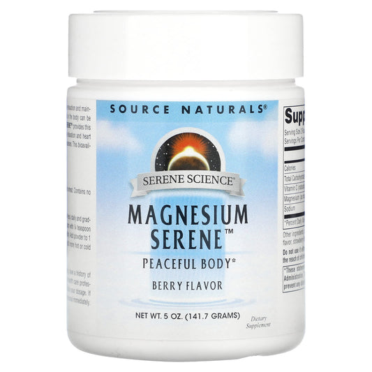 Source Naturals, Magnesium Serene, Peaceful Body, Berry Flavor, 5 oz (141.7 g) - Image 1