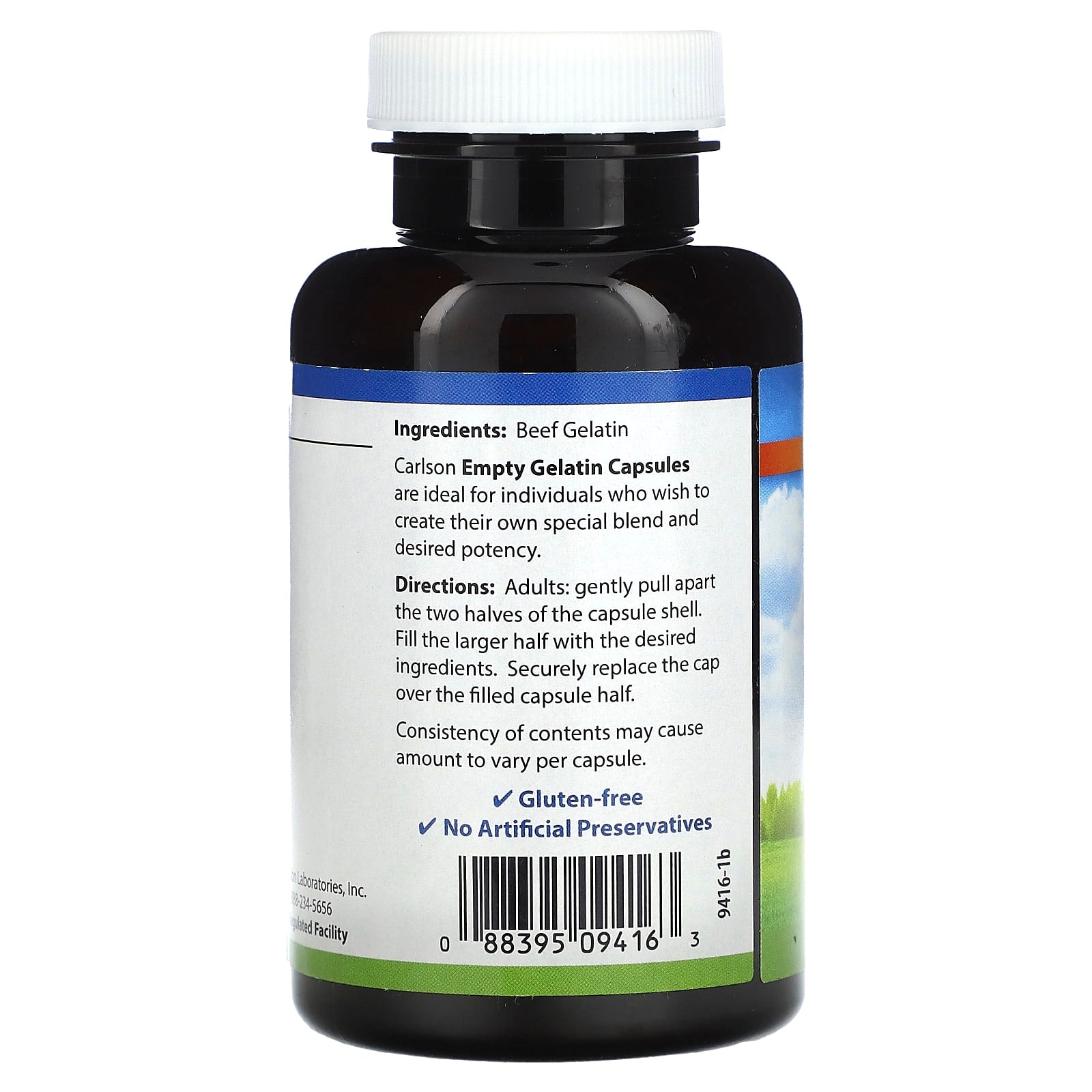 Carlson Empty Gelatin Capsules #2, 200 Capsules for Custom Blends - Image 2