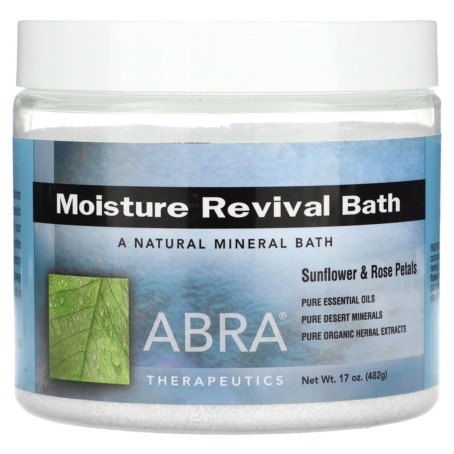 Natural Mineral Bath with Sunflower &amp; Rose Petals, 17 oz | Dry Skin Relief - Image 1