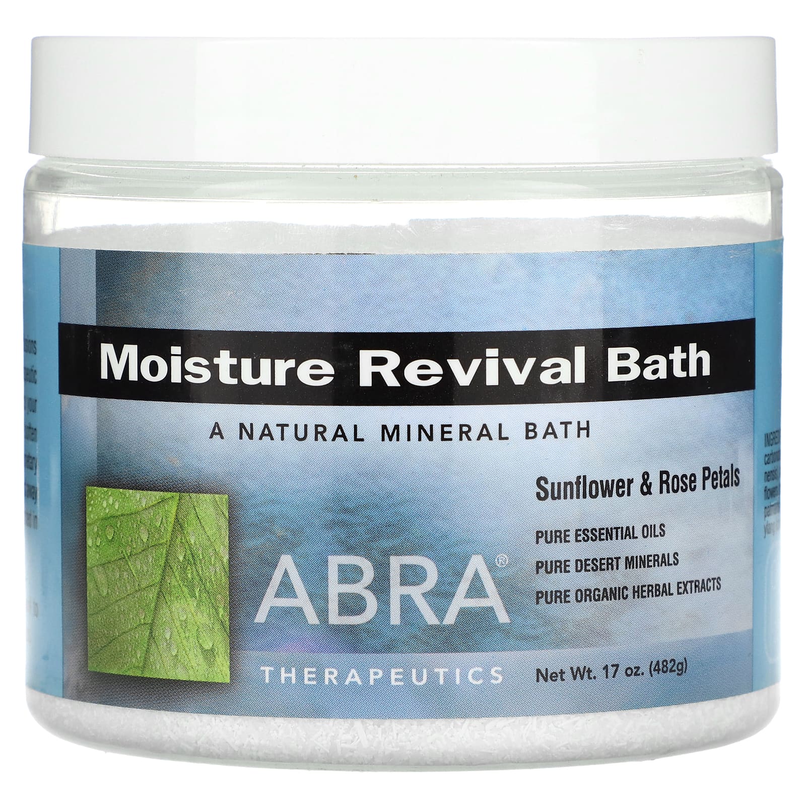 Natural Mineral Bath with Sunflower &amp; Rose Petals, 17 oz | Dry Skin Relief - Image 1