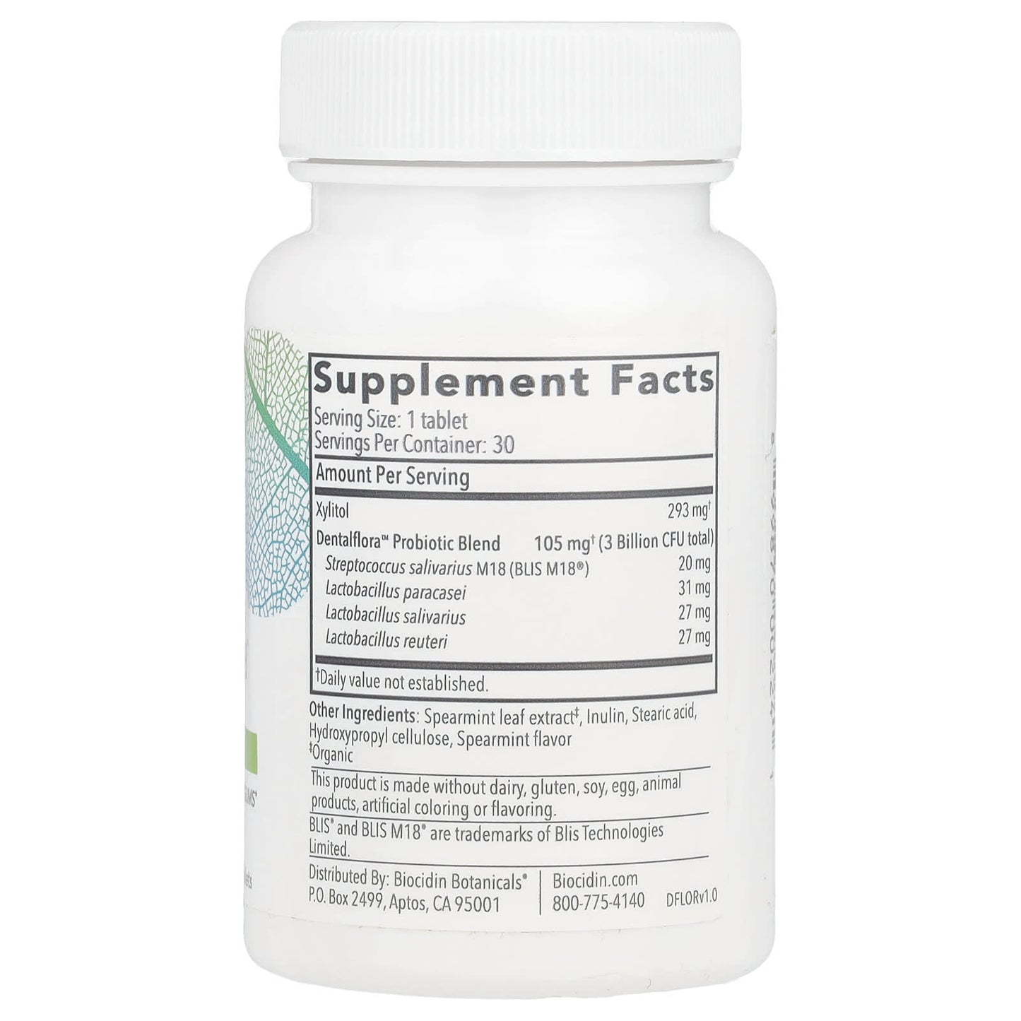 Dentalflora Daily Oral Probiotics for Healthy Smile, 30 Mint Tablets - Image 2