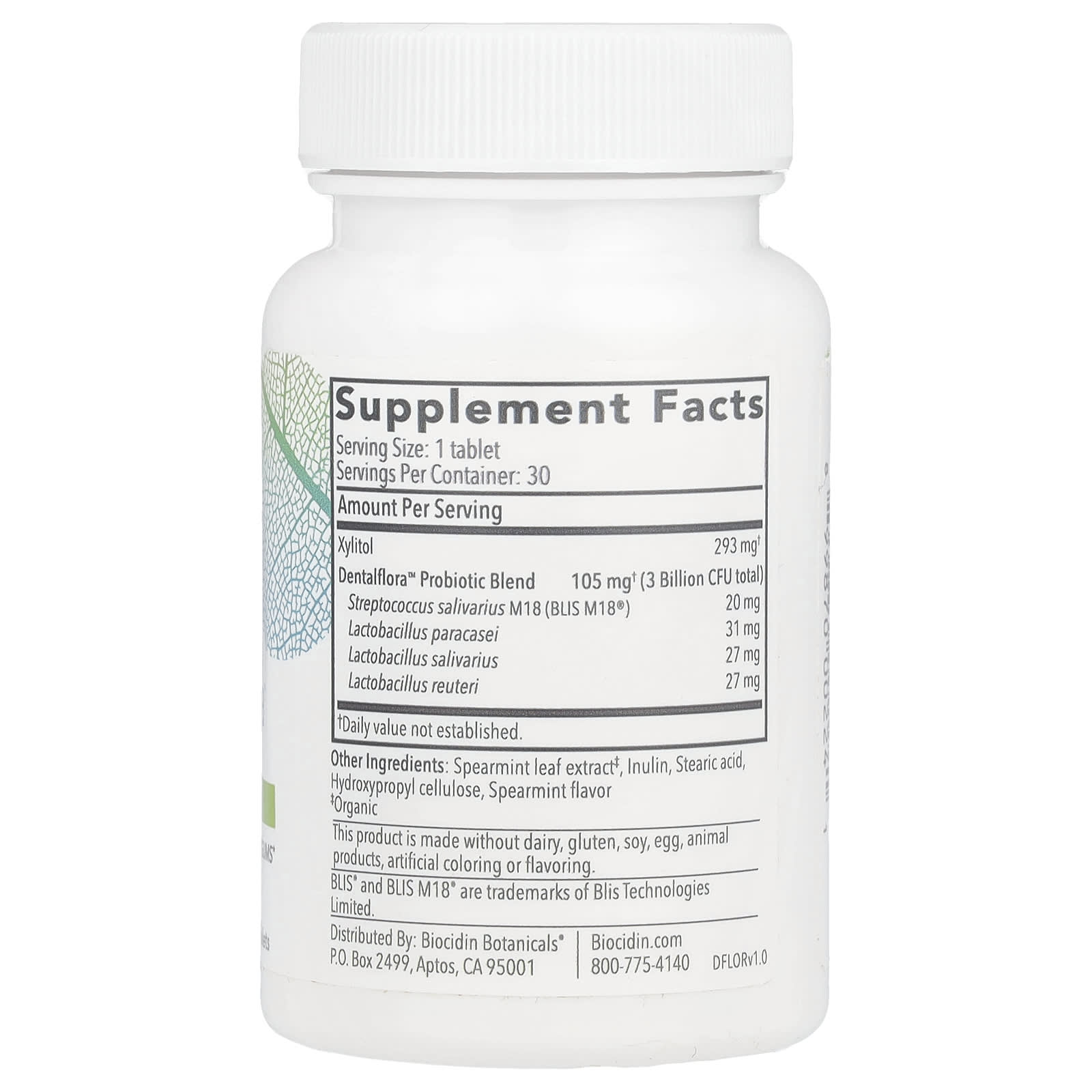Dentalflora Daily Oral Probiotics for Healthy Smile, 30 Mint Tablets - Image 2
