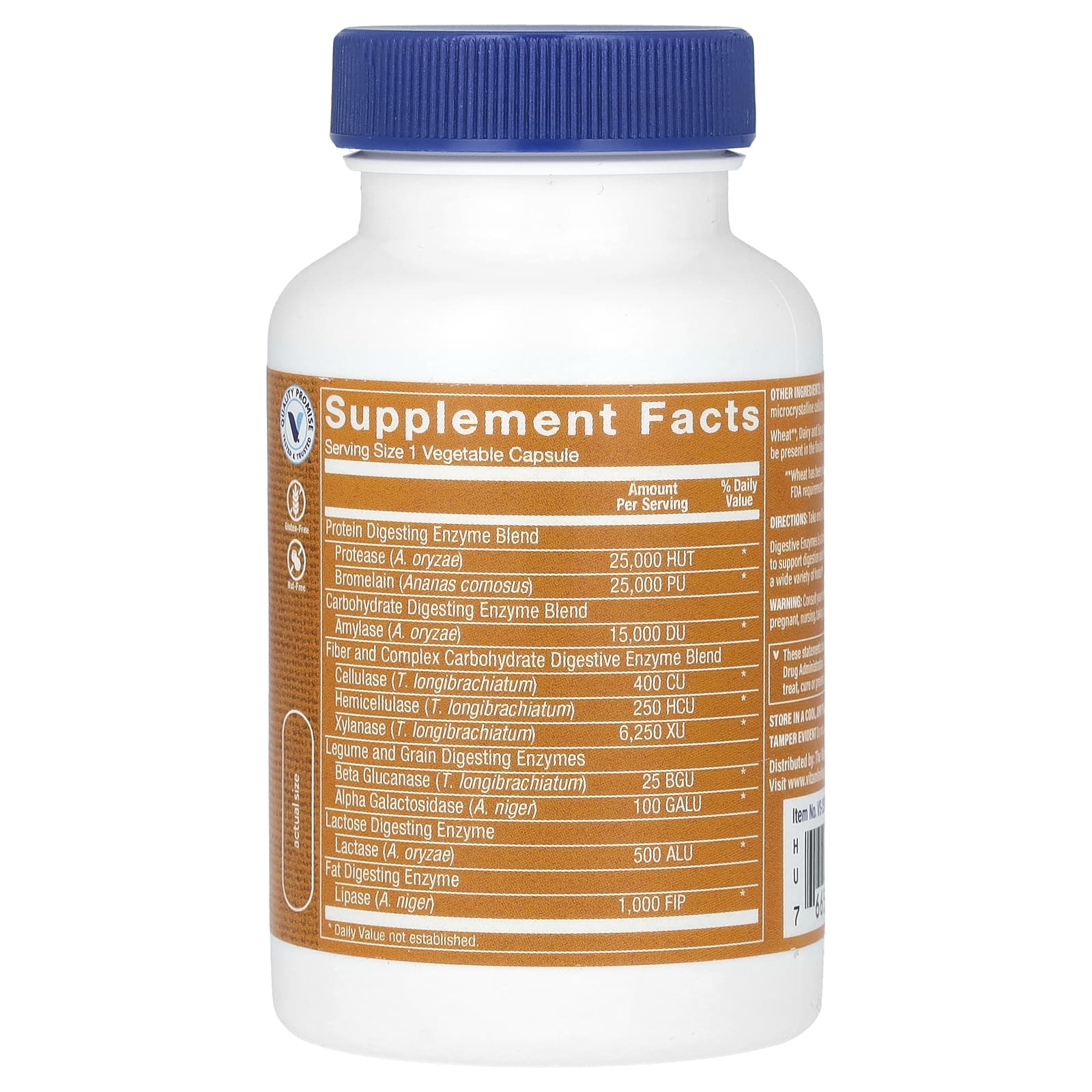 The Vitamin Shoppe, Digestive Enzymes, 90 Vegetable Capsules - Image 2