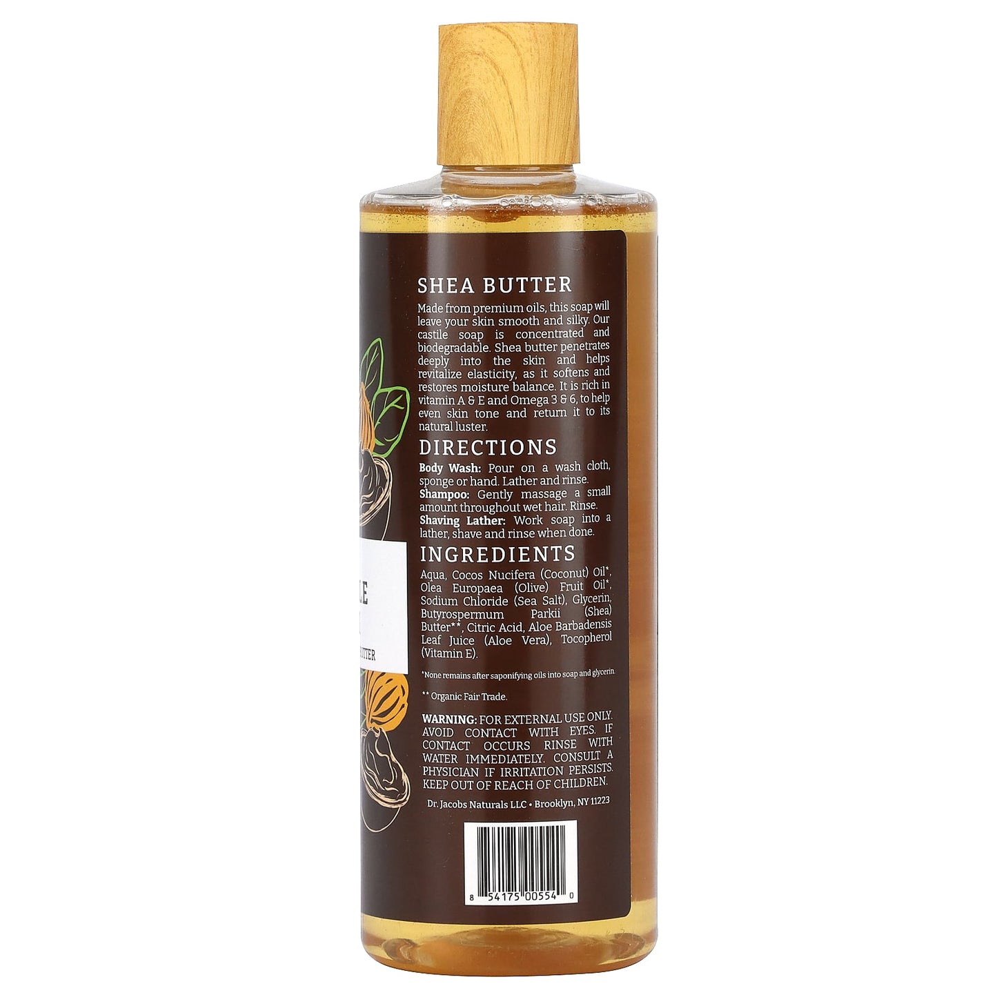 Natural Plant-Based Castile Body Wash with Shea Butter - Dr. Jacobs Naturals - Image 2