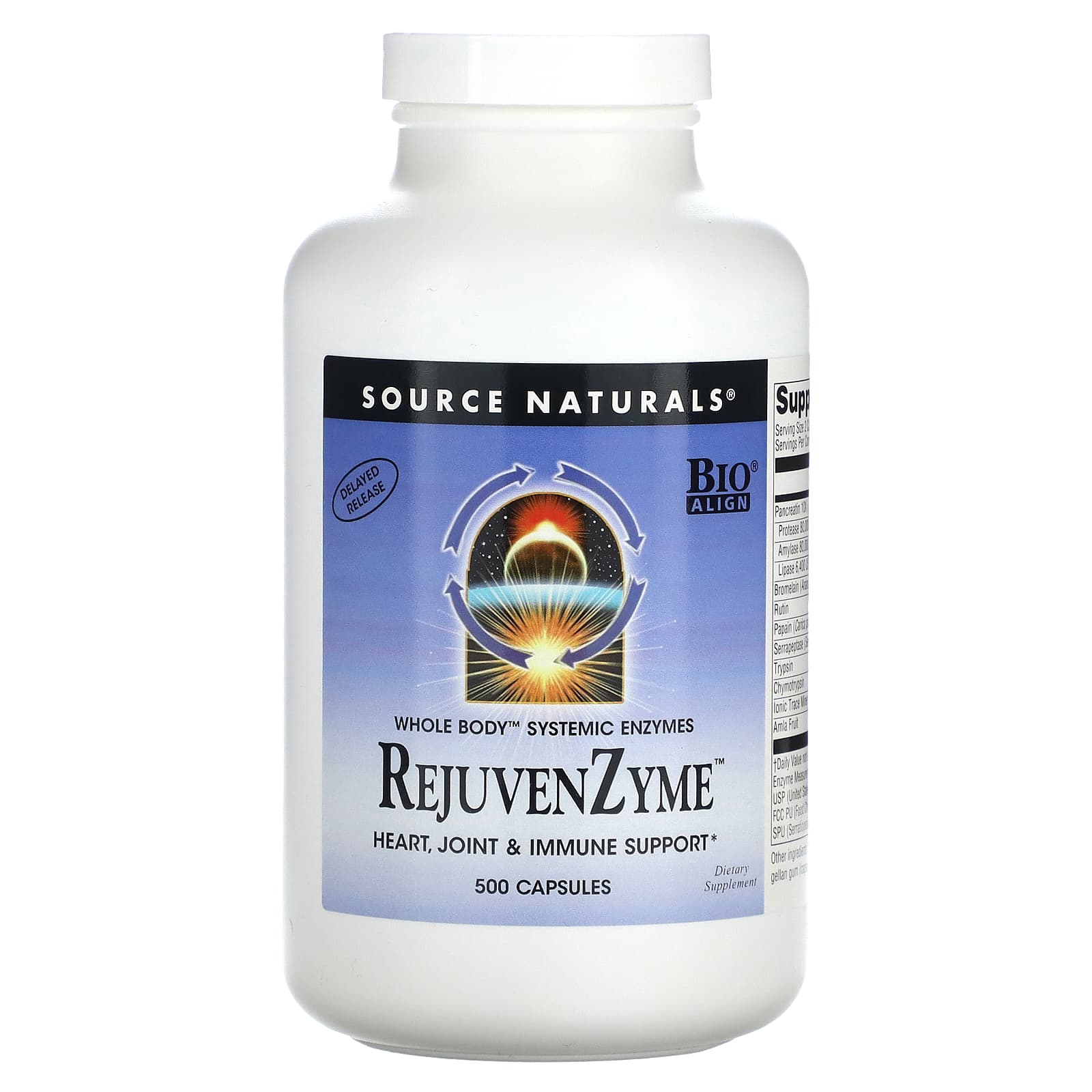 Source Naturals, RejuvenZyme, 500 Capsules - Image 1