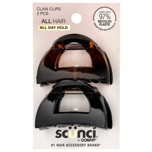 Scunci, Claw Clips, 2 Pieces - Image 1