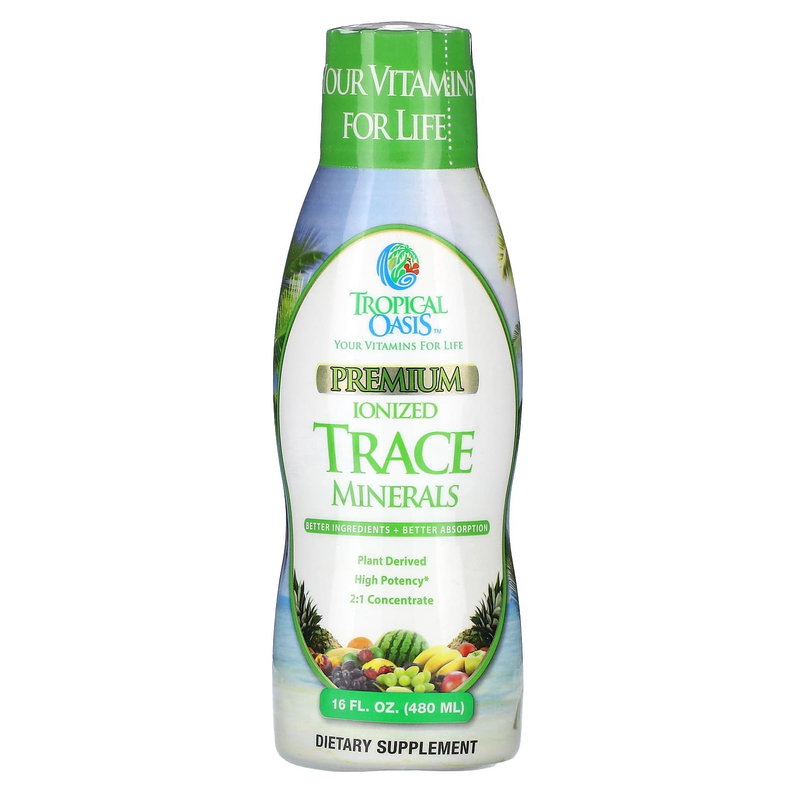 Tropical Oasis, Premium Ionized Trace Minerals, 16 fl oz (480 ml) - Image 1
