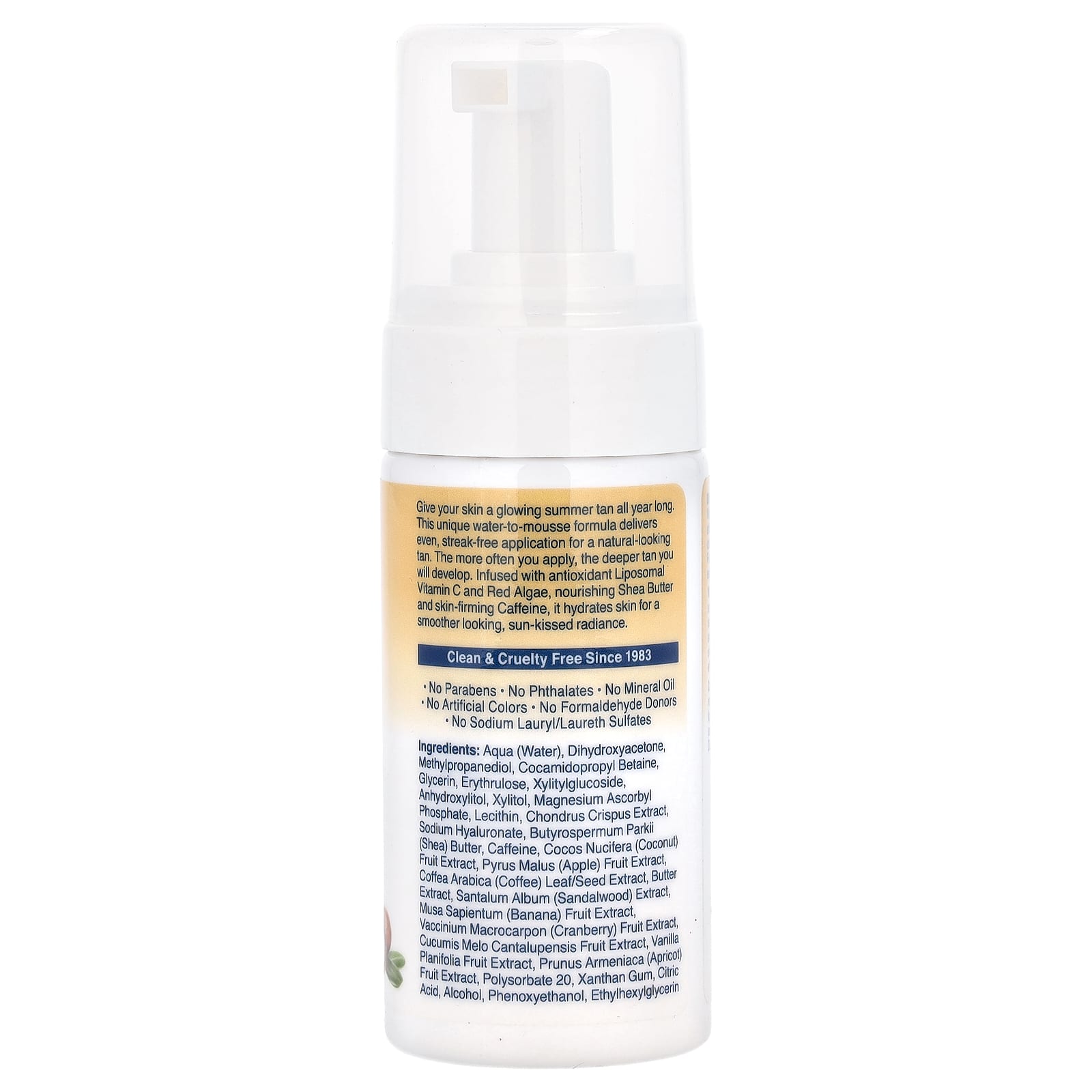 Kiss My Face, Self Tanning Firming Mousse, Shea Butter Caffeine, 3 fl oz (89 ml) - Image 2