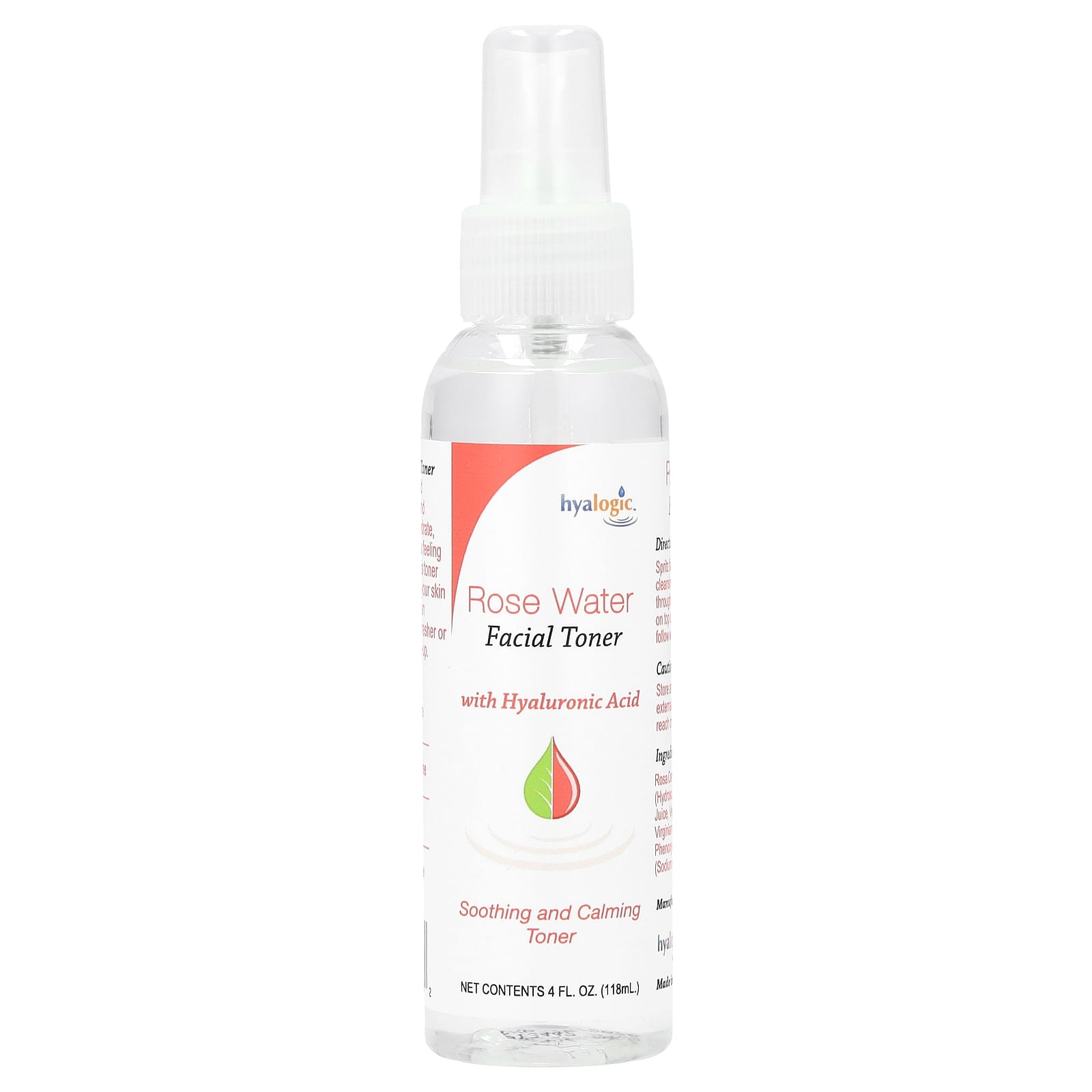 Rose Water Facial Toner with Hyaluronic Acid - Hyalogic, Soothing Skincare - Image 1