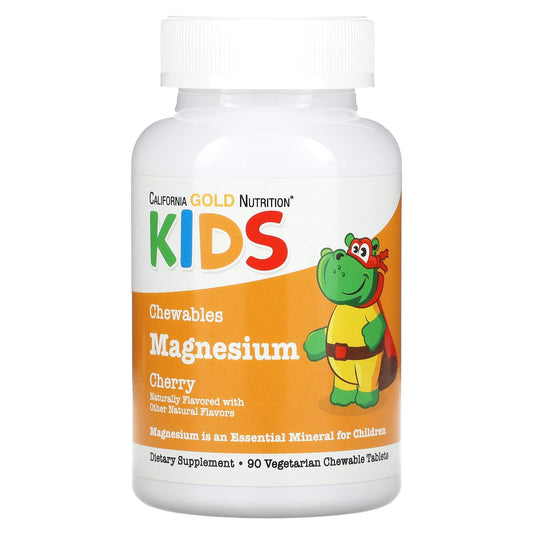 California Gold Nutrition Kids Magnesium Chewables for Children, 90 Tablets - Image 1