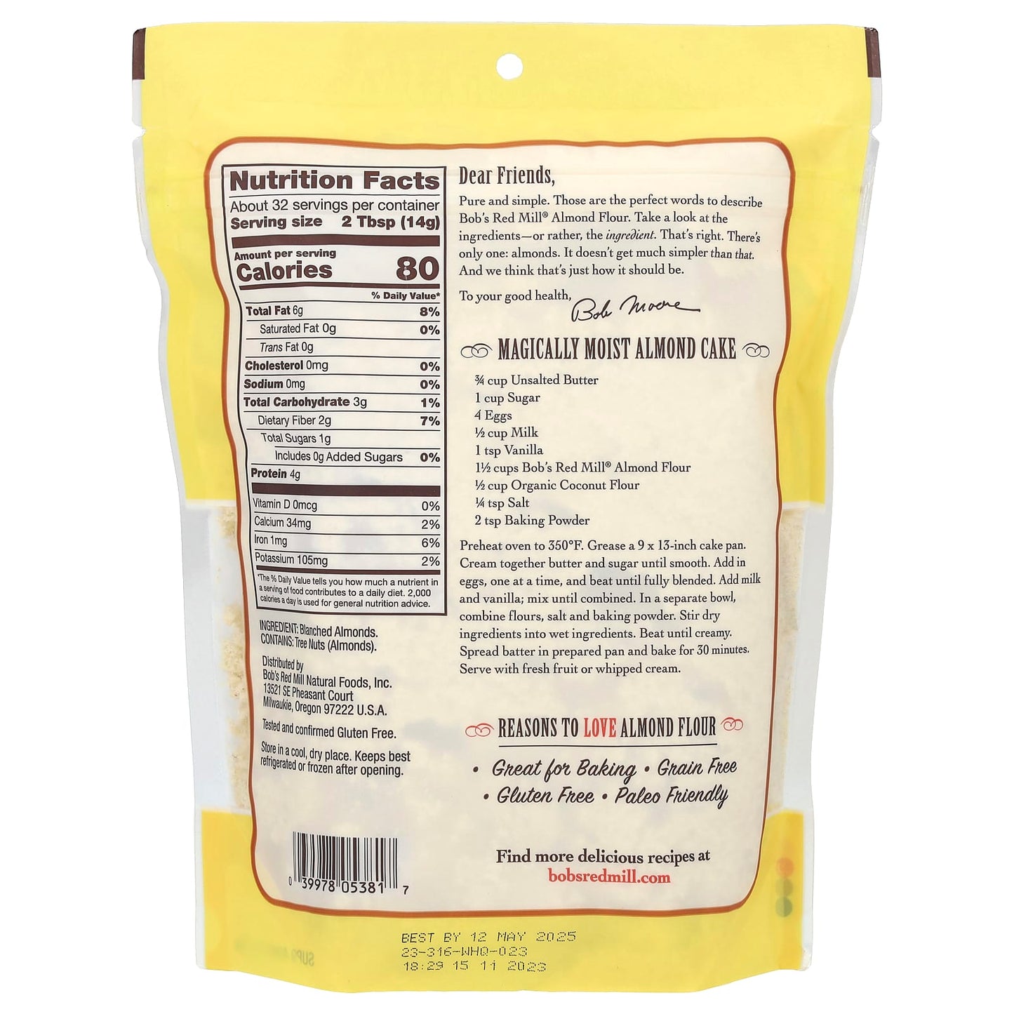 Bob's Red Mill Super-Fine Almond Flour, 16 oz, Gluten-Free & Paleo Friendly - Image 2