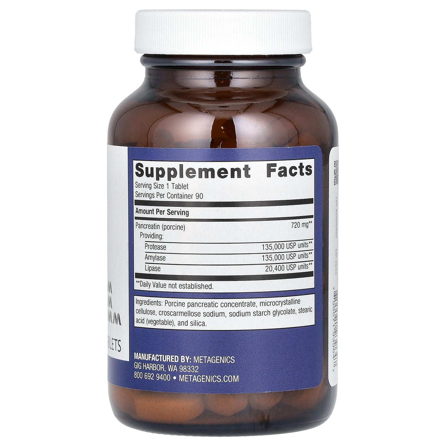 Metagenics, SpectraZyme Pan 9x ES, 90 Tablets - Image 2