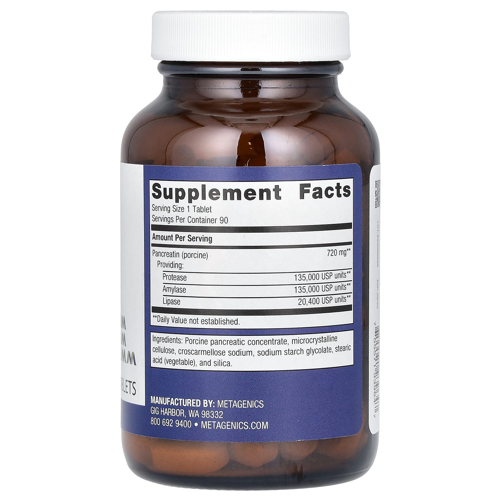 Metagenics, SpectraZyme Pan 9x ES, 90 Tablets - Image 2