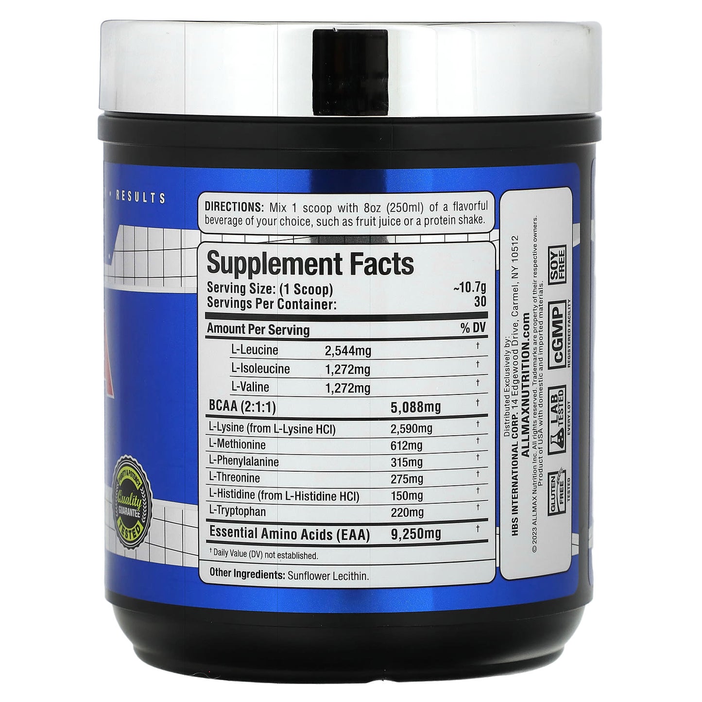 ALLMAX Essentials EAA 11.29 oz for Muscle Recovery and Growth - Image 2