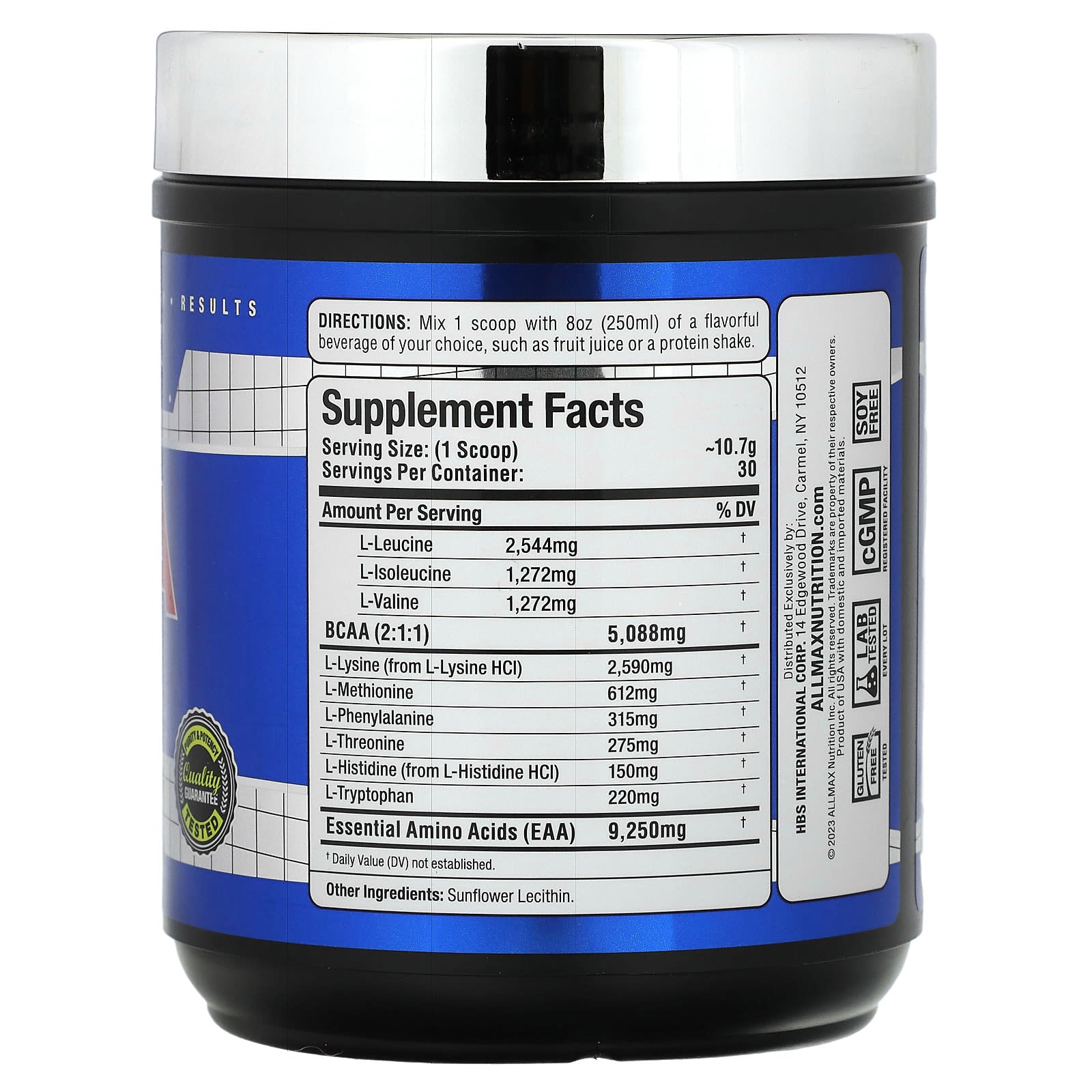 ALLMAX Essentials EAA 11.29 oz for Muscle Recovery and Growth - Image 2