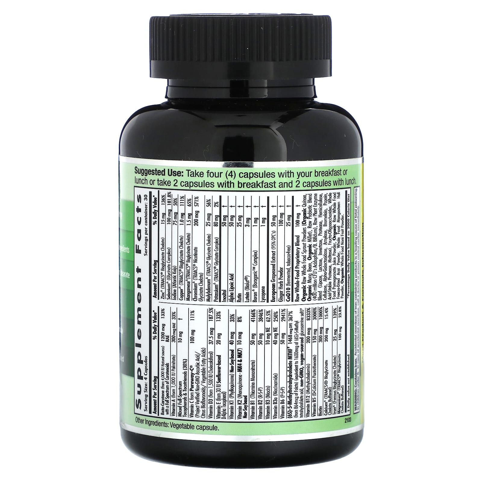 Emerald Laboratories Coenzymated Prenatal & Multi Vitamin Supplement 120 Caps - Image 2