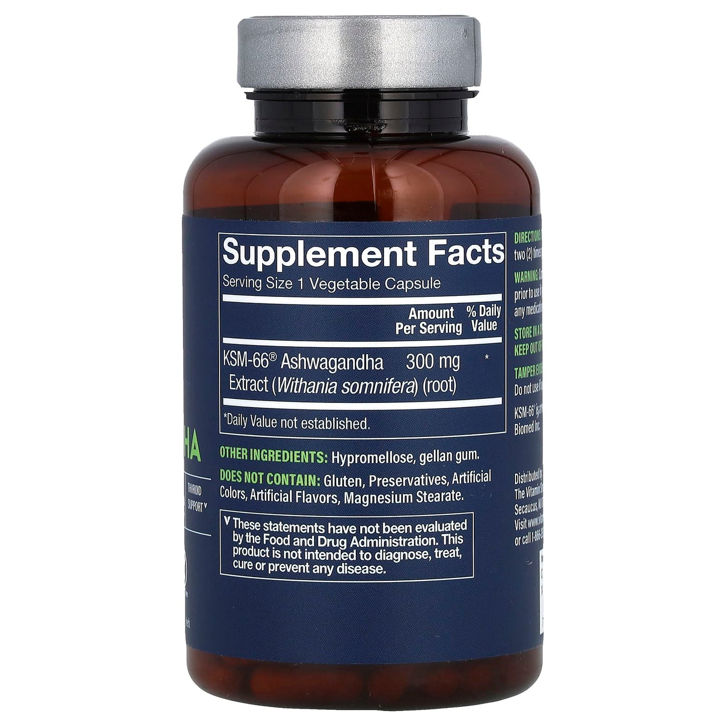 Vthrive, KSM-66 Ashwagandha, 120 Vegetable Capsules (300 mg per Capsule) - Image 2